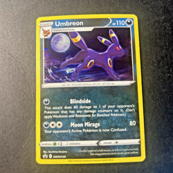 Pokemon TCG Umbreon SWSH129 Black Star Promo Card Cosmos Holo HD Swirl/Fartswirl - Image 1