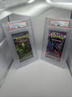 Pokemon Phantom Forces+Ancient Origins Booster Pack Mega Gengar Tyranitar - PSA - Image 2