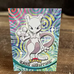 Topps Pokemon MEWTWO #150 Blue Logo Non Holo TV Animation Edition - Image 1