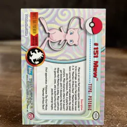 Pokemon Topps 2000 Pokemon Mew #151 TV Animation Series 3 Blue Label Non-Holo - Image 2