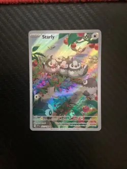 Pokemon - Starly - 221/198 - Scarlet and Violet - Illustration Rare - Near Mint - Image 1