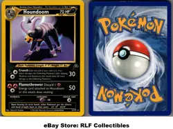 2002 Pokemon, Neo Discovery, #23/75 Houndoom, Rare - Image 1