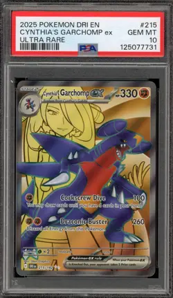 Pokemon Cynthia's Garchomp ex Destined Rivals Ultra Rare #215 PSA 10 Gem Mint - Image 1