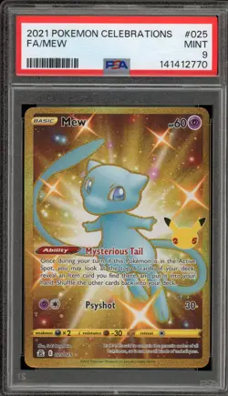 Pokemon Mew Celebrations Full Art #025 PSA 9 Mint - Image 1