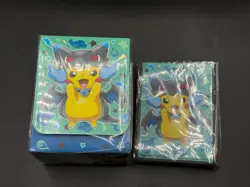 Japanese Pokemon Center Mega Charizard X Poncho Pikachu Box W/ Sealed Deck Boxes - Image 2