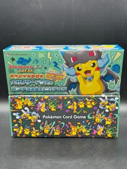 Japanese Pokemon Center Mega Charizard X Poncho Pikachu Box W/ Sealed Deck Boxes - Image 5