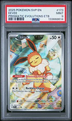 Eevee 173 SVP Promo Prismatic Evolutions Elite Trainer Box Pokemon PSA 9 *614 - Image 1