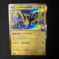 TCG Pokemon Iono's Kilowattrel Prerelease SVP182 S&V Black Star Promo Stamped - Image 1