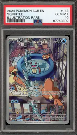 Pokemon Squirtle Stellar Crown Illustration Rare #148 PSA 10 Gem Mint - Image 1