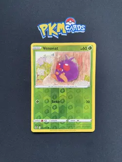 Pokemon TCG Venonat Silver Tempest 001/195 Reverse Holo NM. - Image 1