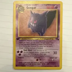 Gengar 20/62 Regular Rare LP/NM - Fossil 1st Edition - Pokemon TCG 1999 Vintage - Image 1