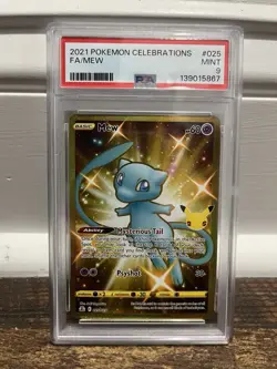 2021 Pokemon Celebrations Shiny Mew 025/025 Holo - PSA 9 - Image 1