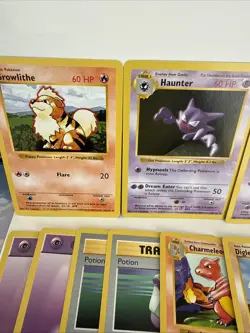 Pokemon TCG Shadowless Base Set Lot - Haunter - Abra - Diglett Etc - Image 2