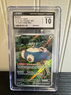 2023 Pokemon Snorlax Illustration Rare 151 Elite Trainer Box Promo CGC 10 - Image 1