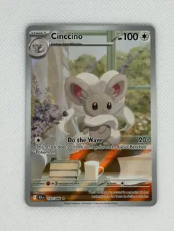 Cinccino Illustration Rare 153/86 NM English Black Bolt Pokemon TCG - Image 1
