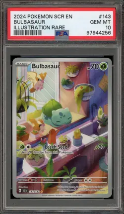 Pokemon Bulbasaur Stellar Crown Illustration Rare #143 PSA 10 Gem Mint - Image 1
