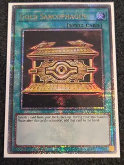 Gold Sarcophagus 1st Edition Quarter Century Secret Rare RA02-EN052 Yu-Gi-Oh! - Image 1
