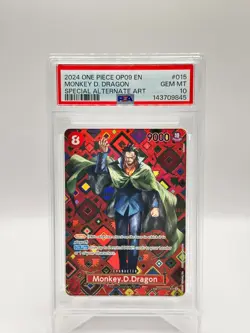 PSA 10 Monkey.D.Dragon (SP) OP07-015 Emperors in the New World One Piece TCG - Image 1