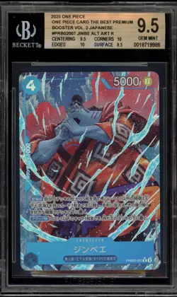 One Piece CCG Jinbe Premium Best Booster Vol. 2 JPN Alt Art PRB02-007 BGS 9.5 - Image 1