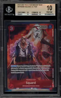One Piece CCG Squard Paramount War OP02-009 Box Topper BGS 10 Pristine - Image 1