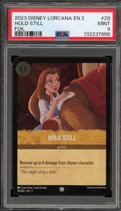 Disney Lorcana Hold Still Rise of the Floodborn Cold Foil #28 PSA 9 Mint - Image 1