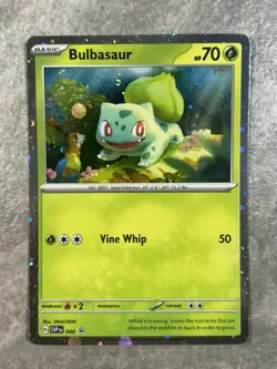 Bulbasaur (Cosmos Holo) 046 Pokemon Scarlet & Violet Promo Cards (Near Mint) NM2 - Image 1