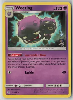Weezing 29/68 Rare Hidden Fates Pokemon TCG Near Mint Card (NM) 1 - Image 1