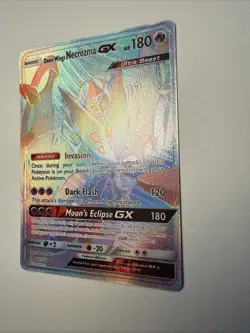 Pokemon TCG Dawn Wings Necrozma GX Secret Rare SM Ultra Prism Card 161/156 - Image 2