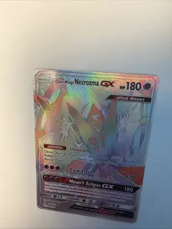 Pokemon TCG Dawn Wings Necrozma GX Secret Rare SM Ultra Prism Card 161/156 - Image 5
