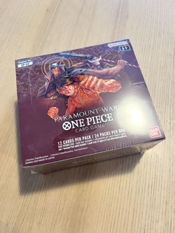 One Piece Trading Card Game OP-02 Booster Box Paramount War (English) RED BOTTOM - Image 1