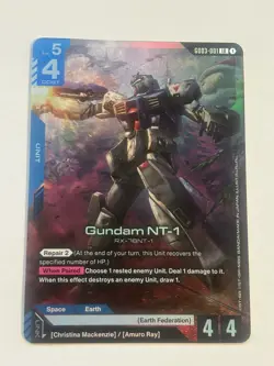 Gundam Card Game Gundam NT-1 GD03-001 LR - Steel Requiem NM - Image 1