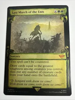 Last March of the Ents (Showcase Scrolls) -Foil Near Mint MTG - Image 1