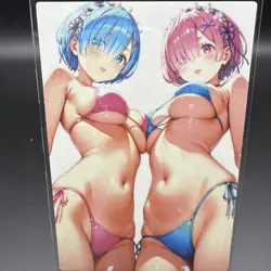 Ram & Rem Anime Waifu Card Doujin ACG Goddess Holo - Image 1