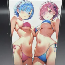 Ram & Rem Anime Waifu Card Doujin ACG Goddess Holo - Image 2