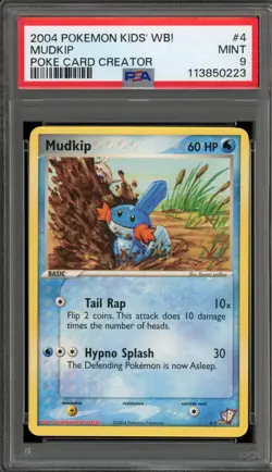 Pokemon Mudkip Kids' WB! Poke Card Creator #4 PSA 9 Mint - Image 1