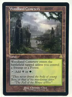 Woodland Cemetery NM/M* RETRO Dominaria Remastered ENGLISH 401 mtg -UnltdCards - Image 1