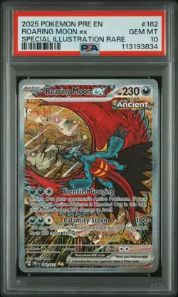 2025 Pokemon Prismatic Evolutions Roaring Moon Ex SIR #162 GEM MT PSA 10 - Image 1