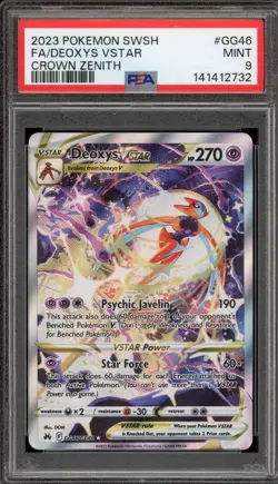 Pokemon Deoxys VSTAR Crown Zenith Galarian Gallery Full Art #GG46 PSA 9 Mint - Image 1
