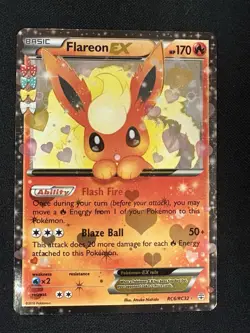 Flareon EX RC6/RC32 Ultra Rare Generations: Radiant Collection Pokemon Card - Image 1