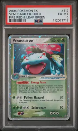 2004 POKEMON EX FIRE RED & LEAF GREEN #112 VENUSAUR EX-HOLO PSA 6 - Image 1