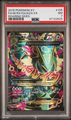 2015 Pokemon Roaring Skies M Rayquaza Ex Full Art #105 NM XY PSA 7 - Image 1