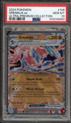 Pokemon Greninja ex Ultra-Premium Coll. Metal Promo #106 PSA 10 Gem Mint - Image 1