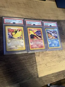 PSA 10 Moltres 21 Articuno 22 Zapdos 23 Sequential WOTC Black Star Pokemon Promo - Image 1