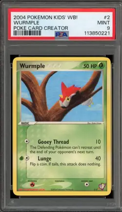 Pokemon Wurmple Kids' WB! Poke Card Creator #2 PSA 9 Mint - Image 1