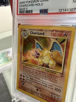 2000 POKEMON CHARIZARD - HOLO BASE SET 2 HOLO #4 PSA 7 NM - Image 2