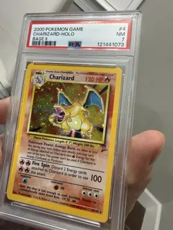 2000 POKEMON CHARIZARD - HOLO BASE SET 2 HOLO #4 PSA 7 NM - Image 4