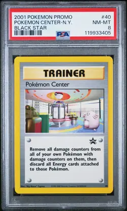 2001 Pokemon Black Star Promo Pokemon Center-N.Y. #40 NM-MT PSA 8 - Image 1