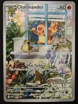 Charmander SVP044 Black Star Promos Pokemon Center Stamped Holo Pokemon 2023 NM - Image 1