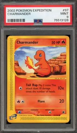 Pokemon Charmander Expedition #97 PSA 9 Mint - Image 1