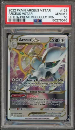 Pokemon Arceus VSTAR Ultra-Premium Coll. Metal Promo #123 PSA 10 Gem Mint - Image 1